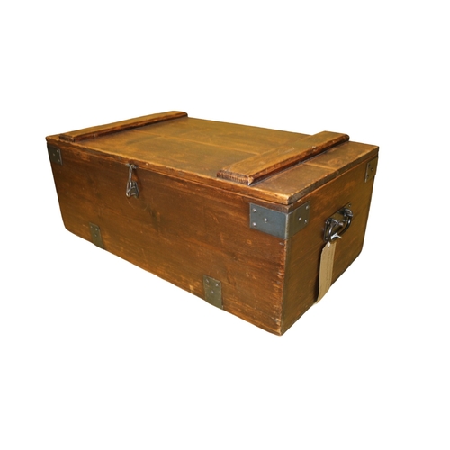 124 - Late Victorian Pine Wooden Box, 67 x 36.5 cm