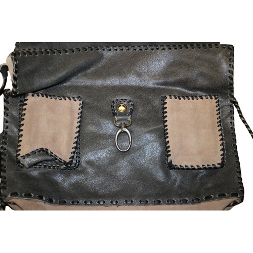 179 - Moochi Cow Hide Unisex Leather Hand Bag in Nice Condition with Shoulder Strap - Laptop Fits