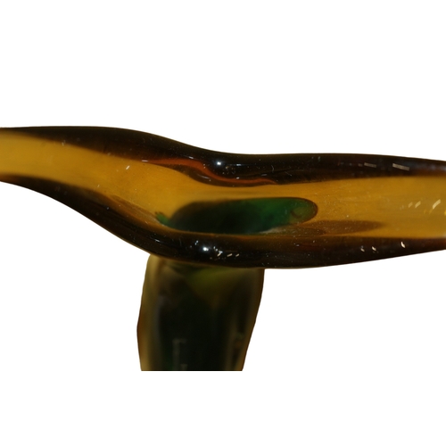 15 - Glass Murano Bird Vase, Firing Crack in Glass. 30cm Tall