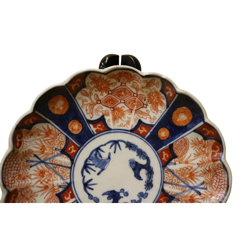 48 - Antique, Circa 1900, Japanese Imari Plate, 21.5cm Diameter with Scalloped Edge and Hand Painted