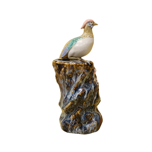 58 - Chinese Bird Spill Vase, 24cm Tall