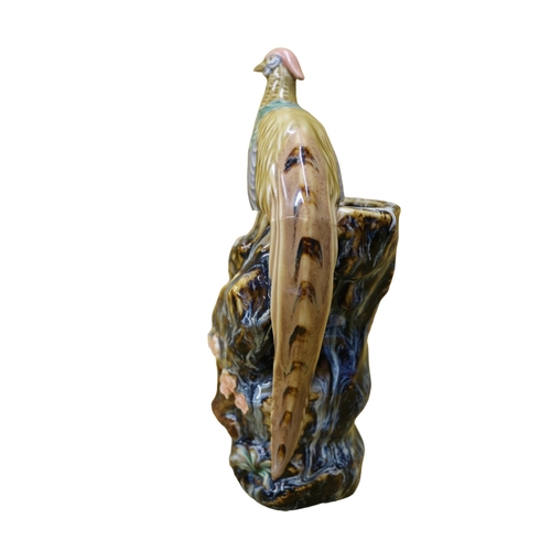 58 - Chinese Bird Spill Vase, 24cm Tall