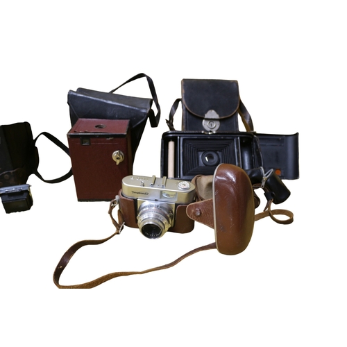 63 - Bundle of Vintage Camera's Including Exakta Varex IIa, Vorghander, Brownie and Kodak