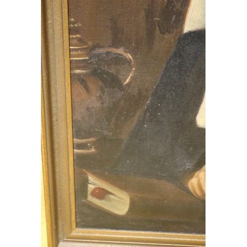 115 - Circa 20th Century Well Executed Oil On Canvas of a Church Sister, Framed, 75 x 58 cm