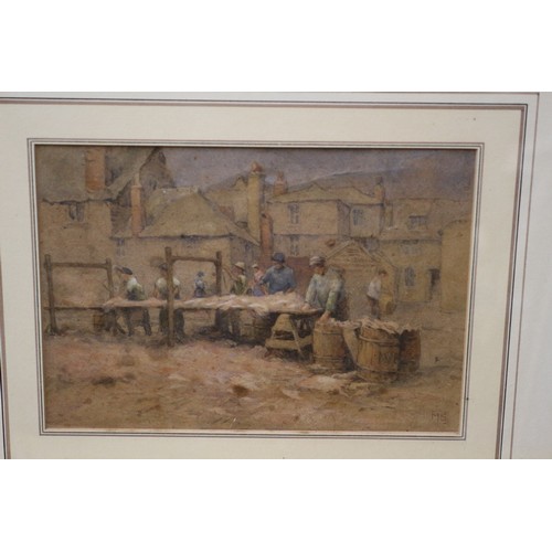 122 - English Woolmakers Watercolour Signed MS 36 x 42.5 cm