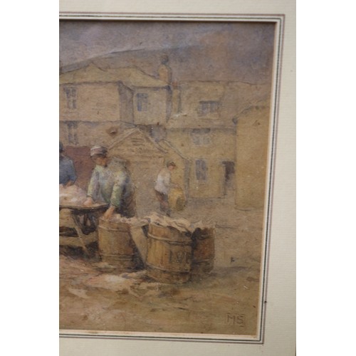 122 - English Woolmakers Watercolour Signed MS 36 x 42.5 cm