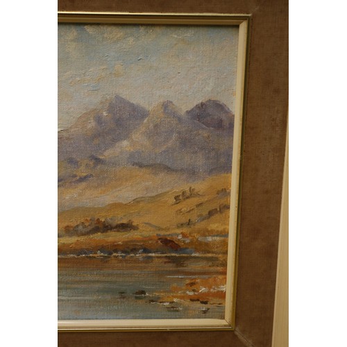 126 - Oil On Board of Mountain Scene, Signed, 43 x 53 cm