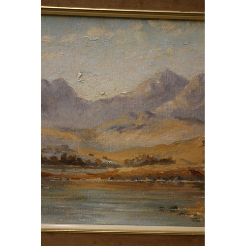 126 - Oil On Board of Mountain Scene, Signed, 43 x 53 cm