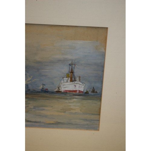 133 - Boat & Harbour Scene, Signed F C Rawson, 43.5 X 33 cm