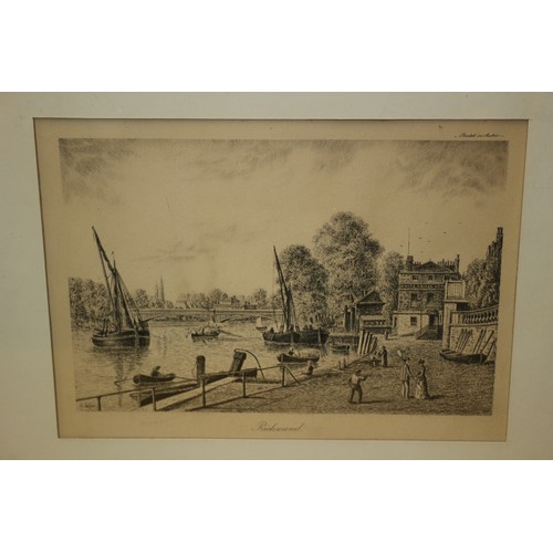 138 - Limited Edition Signed Print plus Selection of Aged Etchings - Largest 39.5 x 48cm - All Framed and ... 