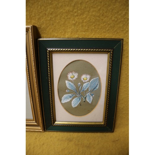 142 - 3 Very Detailed and Executed Watercolours of Flowers in Oval Mounts and Framed and Glazed - Signed M... 