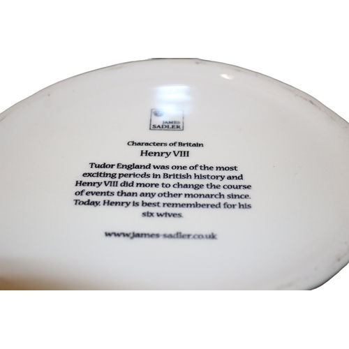 2 x James Sadler Character Teapots Beefeater and Henry VIII Both Boxed