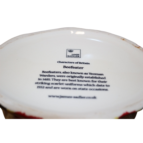 2 x James Sadler Character Teapots Beefeater and Henry VIII Both Boxed