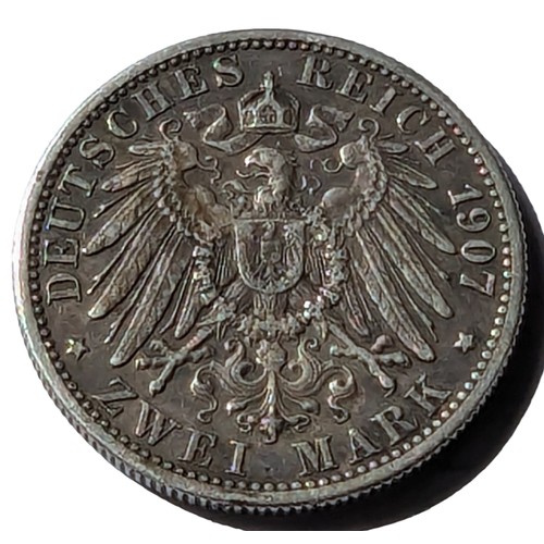 7 - Numismatics - 1907 German Empire 5 Mark Coin in Very Nice Overall Condition