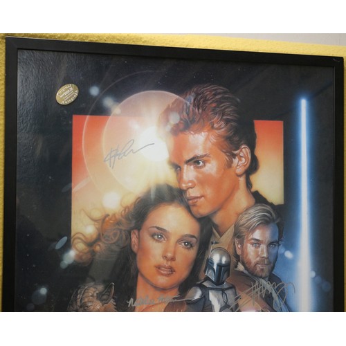 50 - Very Rare, Limited Edition, Large Star Wars Episode 2 Attack of The Clones, Framed, Film Poster, Inc... 