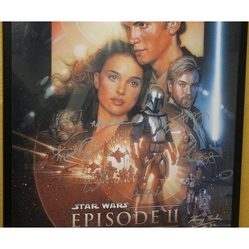 50 - Very Rare, Limited Edition, Large Star Wars Episode 2 Attack of The Clones, Framed, Film Poster, Inc... 