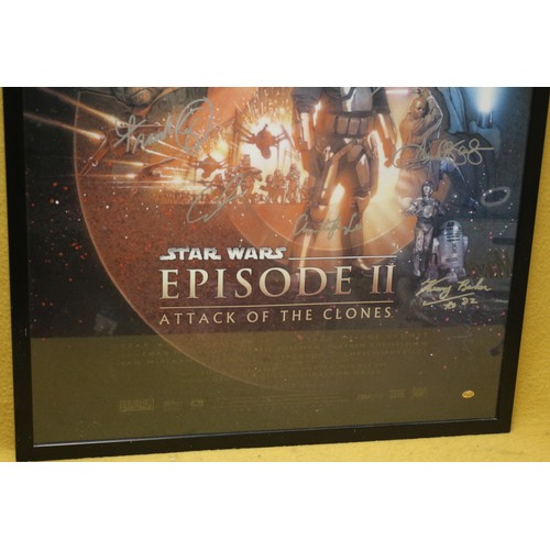 50 - Very Rare, Limited Edition, Large Star Wars Episode 2 Attack of The Clones, Framed, Film Poster, Inc... 