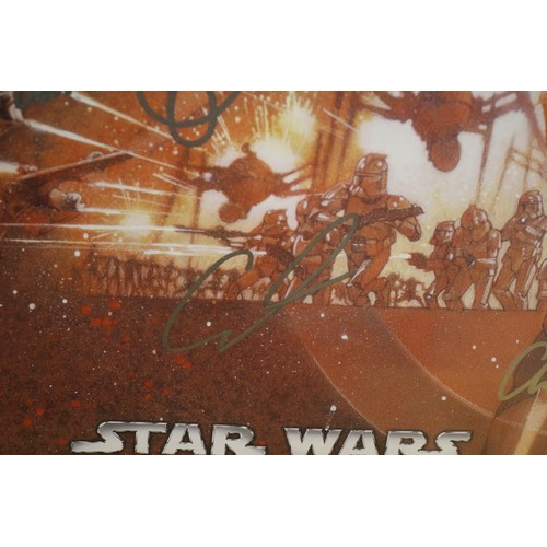 50 - Very Rare, Limited Edition, Large Star Wars Episode 2 Attack of The Clones, Framed, Film Poster, Inc... 