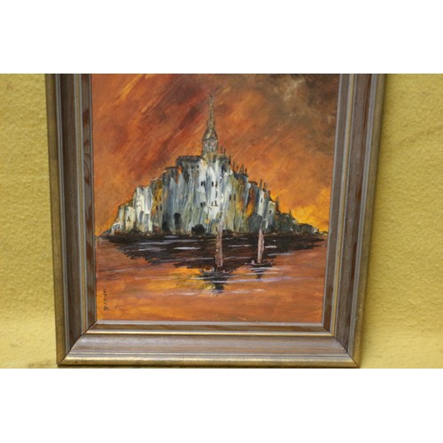 4 - Sylva Fisher - (Artist) - Title: St. Michaels Mount - 49 x 39cm - Oil on Board