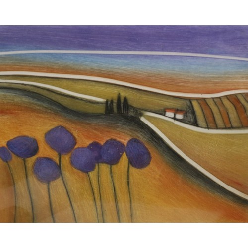 18 - Pip Carpenter - (Artist) - Signed Limited Edition Print - 4/100 - Title: Moorland Flowers - 49 x 45c... 