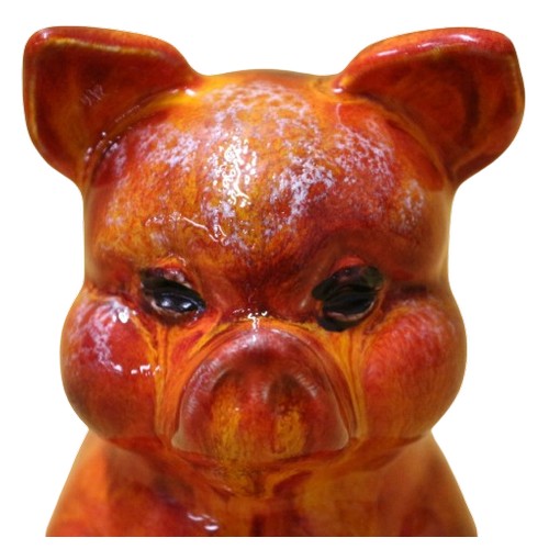 37 - Anita Harris Art Pottery 'Pig', 16cm Tall , Signed in Gold