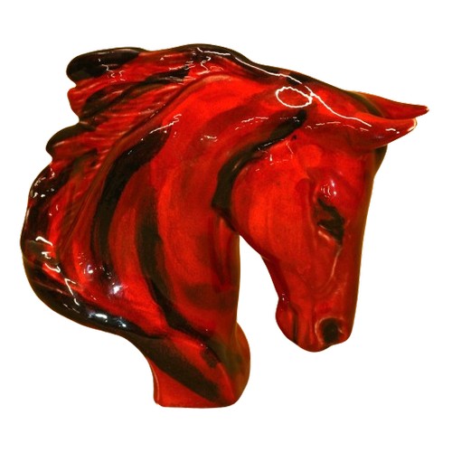 38 - Anita Harris Art Pottery 'Horse Head' , 16cm Tall x 17cm Wide