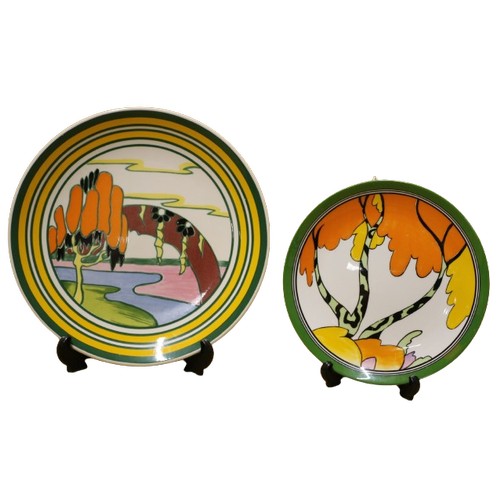 54 - 2 Wedgwood / Clarice Cliffs Bizarre Plate, 'Solitude', 26cm Diameter, & a Honolulu Plate, 20cm D... 