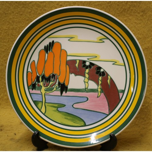 54 - 2 Wedgwood / Clarice Cliffs Bizarre Plate, 'Solitude', 26cm Diameter, & a Honolulu Plate, 20cm D... 