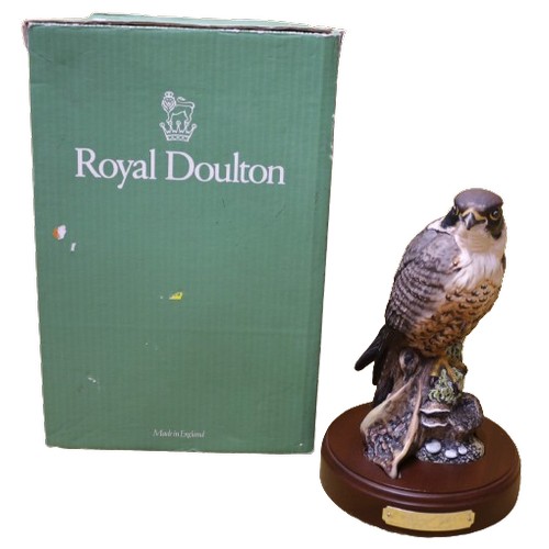 55 - Royal Doulton 'Peregrine Falcon' HN 2541, Signed By Sculpture in Gold, Limited Edition, 1480/2500, B... 