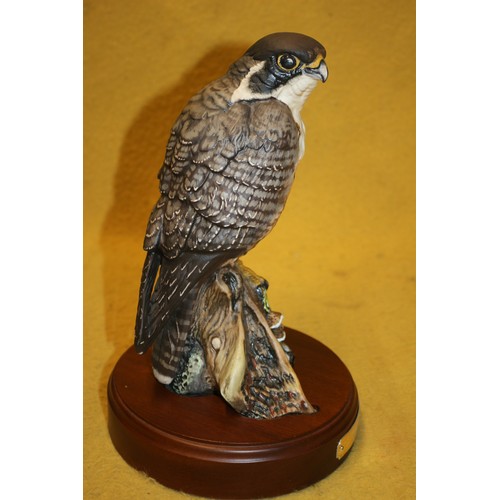 55 - Royal Doulton 'Peregrine Falcon' HN 2541, Signed By Sculpture in Gold, Limited Edition, 1480/2500, B... 