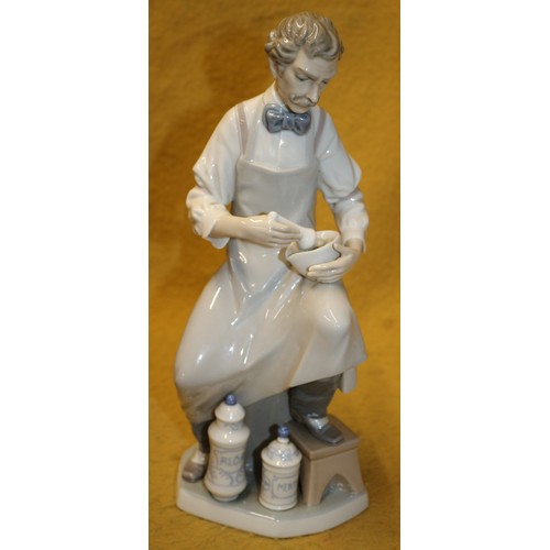 59 - Lladro Boxed and Mint 'Pharmacist' 4844, 34cm Tall