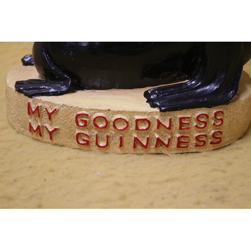 64 - My Goodness, My Guinness Repro 'Seal with Glass of Guinness' 29cm Tall x 18cm Wide