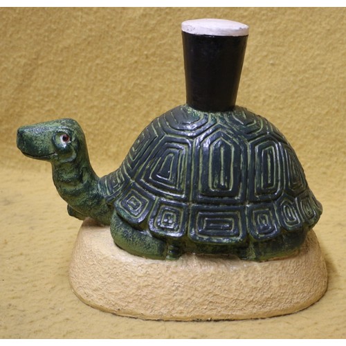 66 - Have a Guinness When You're Tired Repro, Tortoise on a Base with A Glass of Guinness on Shell, 25cm ... 