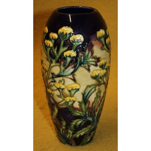 81 - Moorcroft 'Tansy' 1999 Vase, by Philip Gibson, 19cm Tall, 1st Quantity