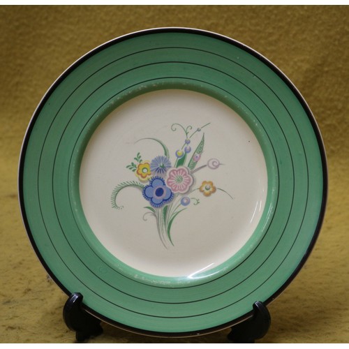 88 - Clarice Cliff 'Flora' Plate, Newport Pottery, 23cm Diameter