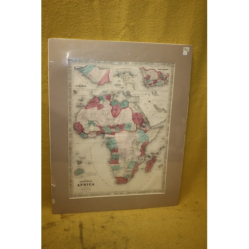 107 - Johnsons Africa Hand Coloured Map, 58.5 cm x 74.5 cm