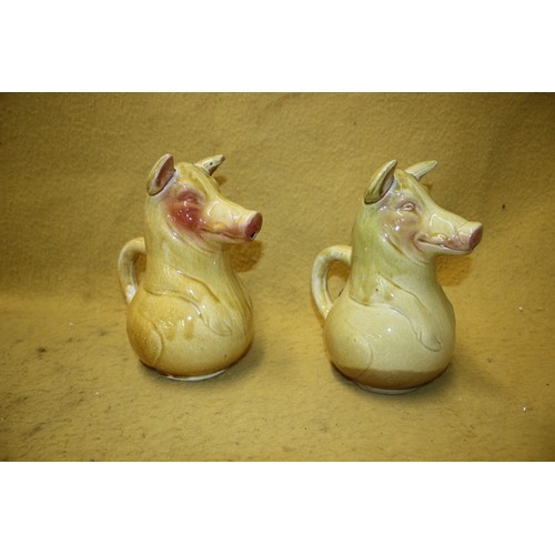 111 - Pair of Pig Jugs, 22cm Tall