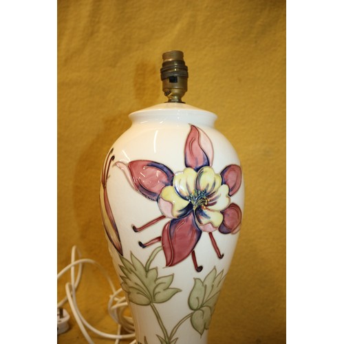 118 - Large Moorcroft Vase Lamp 42cm Tall