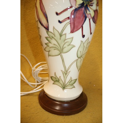 118 - Large Moorcroft Vase Lamp 42cm Tall