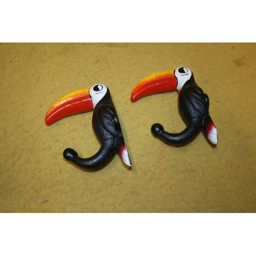 131 - 2 Guinness Cast Iron Coat Hooks, 15cm Tall