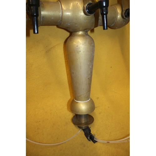 133 - Heavy Brass Pub Beer Dispenser, Brass Section is 59cm Tall