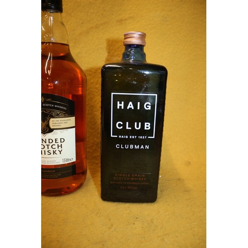 142 - Haig Club Clubman Whisky, The Famous Grouse and Blended Scotch Whisky