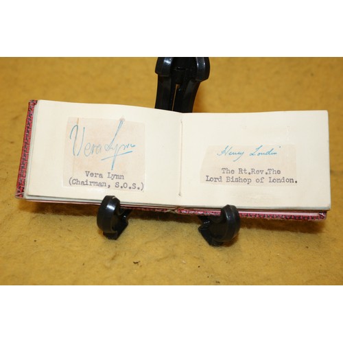 146 - 1950's Autograph Book with Actors, Politicians (Inc The Lord Chancellor, Wilfred Pickles, Kenneth Mo... 