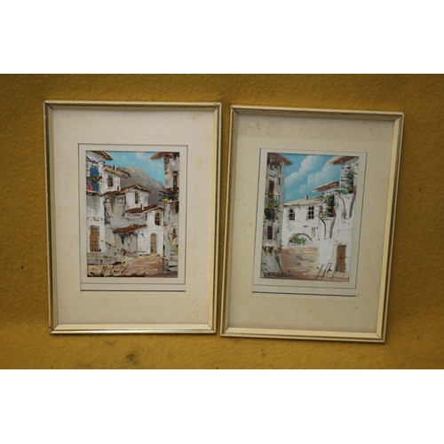 226 - Pair of Oil Paintings of European Places, 31 x 22 cm