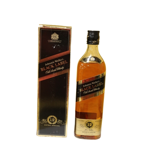 302 - Sealed and Unopened Bottle of Johnnie Walker Extra Special Black Label 12 Year Old Whisky - 1980/90'... 