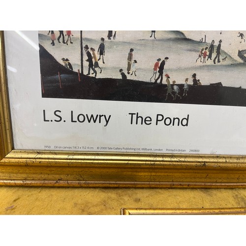 21A - 4 L.S Lowry Prints including 'The Pond', 'An Accident', 'Coming Home from the Mill' and 'Ferry Boats... 