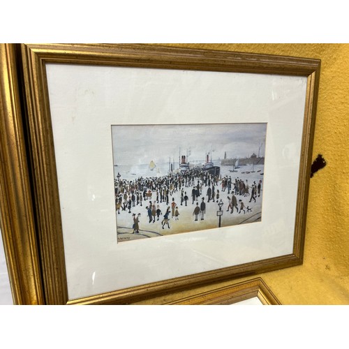 21A - 4 L.S Lowry Prints including 'The Pond', 'An Accident', 'Coming Home from the Mill' and 'Ferry Boats... 