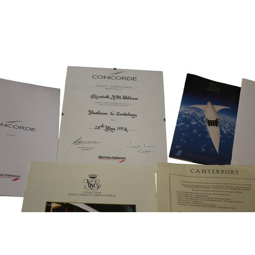 37 - Very Nice Selection of Genuine Concorde Memorabilia, including Certificate of Flight and Limited Edi... 