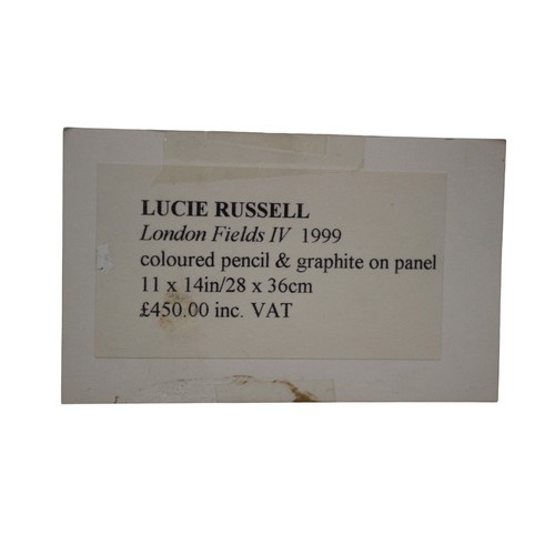 54 - Original Lucie Russell Coloured Pencil and Graphite - 36 x 28cm - London Fields IV - 1999
