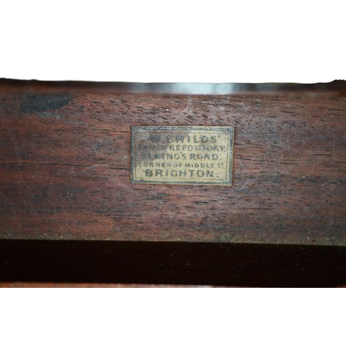 55 - W Childs' Fancy Repository Writing Box with Mother of Pearl Inlay - Circa 1880's